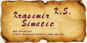 Krasimir Simetić vizit kartica